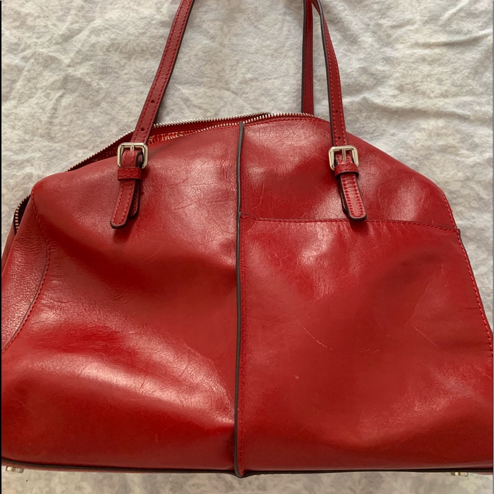 Hobo red leather purse